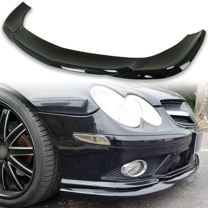 純正色塗装 メルセデスベンツ用 SLクラス R230 SL55 AMG 中期モデル用 フロントリップスポイラー 2007-2008 FRP材質 GH【___OCS】