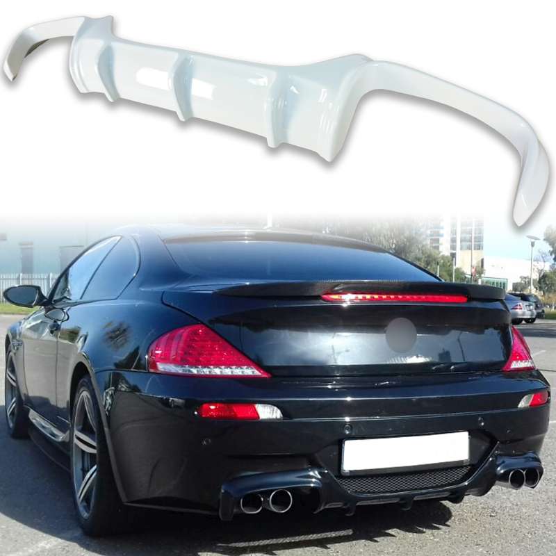 純正色塗装 BMW用 6シリーズ E63 E64 M6バンパー用 リア ディフューザー カバー PU製 2005-2011 V【___OCS】 27,641円