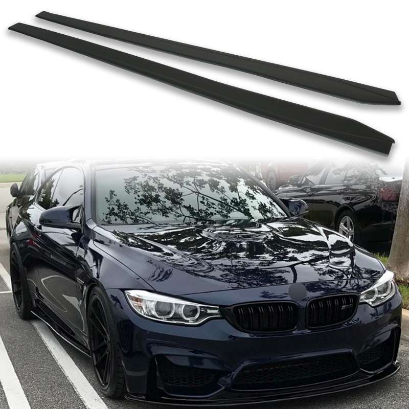 純正色塗装 BMW用 M4 F82用 FRP製 サイドエクステンション スポイラー 左右セット 2014-2020 D【___OCS】