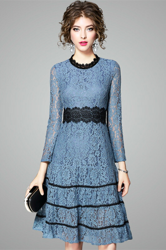 安い レディース セレブ 大人 ドレス 2次会 演奏会 デート 高級 ブラック 上品 長袖ワンピ ス セクシー ワンピース ミディアム 女子会 スレンダーライン 通販 入学式 卒業式 入園式 謝恩会 発表会 華奢見えフェミニン 総レースワンピース 結婚式 ワンピース 結婚式