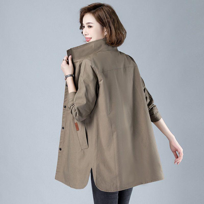 春 コーデ レディース ファッション オシャレ カワイイ シンプル きれいめ ナチュラル 上品カジュアル 婦人服 ミドル丈 ウインドブレーカー 服 オーバーサイズ コート 薄手 無地