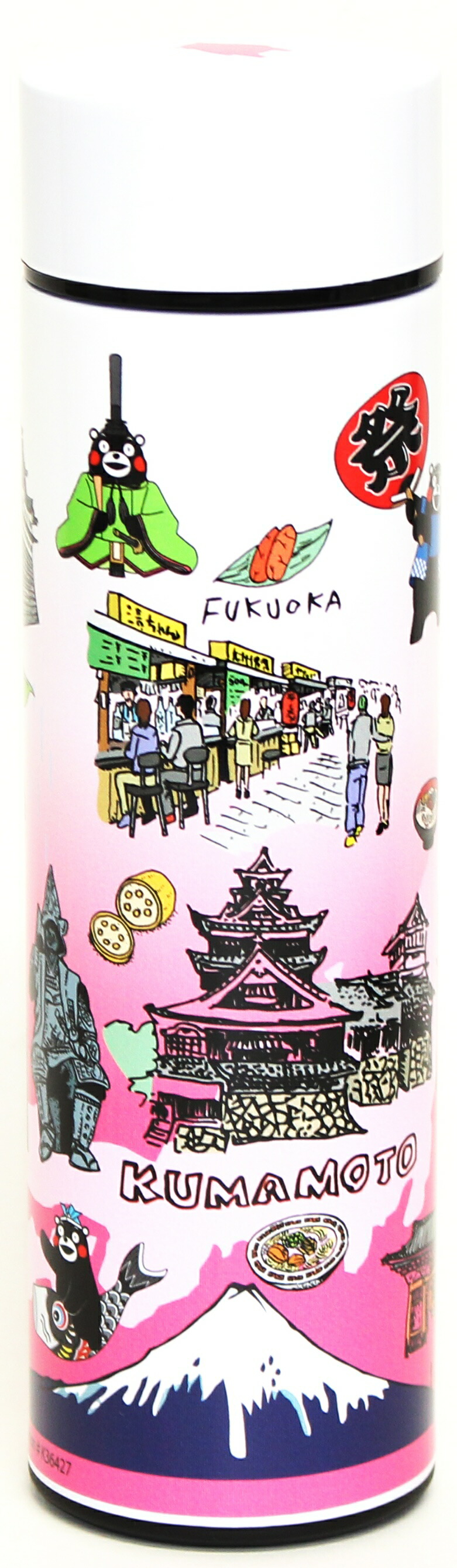 緑音 山中塗ステンレス鋼瓶 くまモン 450ml瓶 全国 日本製