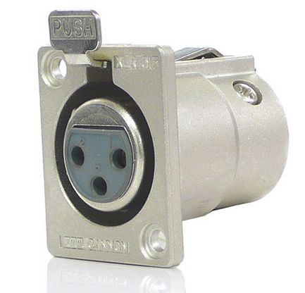 ITT加農砲 XLR3-31-F77 XLR角型スモールフレンジソケットレセプタクル（3pin） 10個仕掛ける