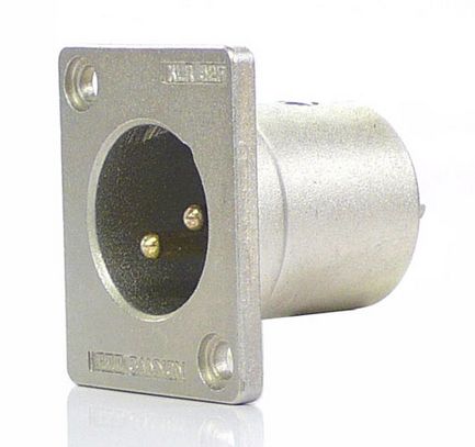ITTキャノン XLR2A-32-F77 XLR角型スモールフレンジピンレセプタクル（2pin） 10個セット