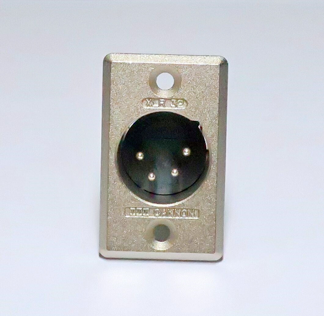 ITT加農砲 XLR4-32 XLR角型フレンジピンレセプタクル（4pin） 10個書き割り