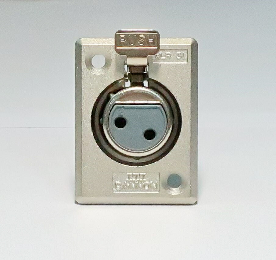 ITT加農砲 XLR2A-31 XLR角型フレンジソケットレセプタクル（2pin） 10個書き割り