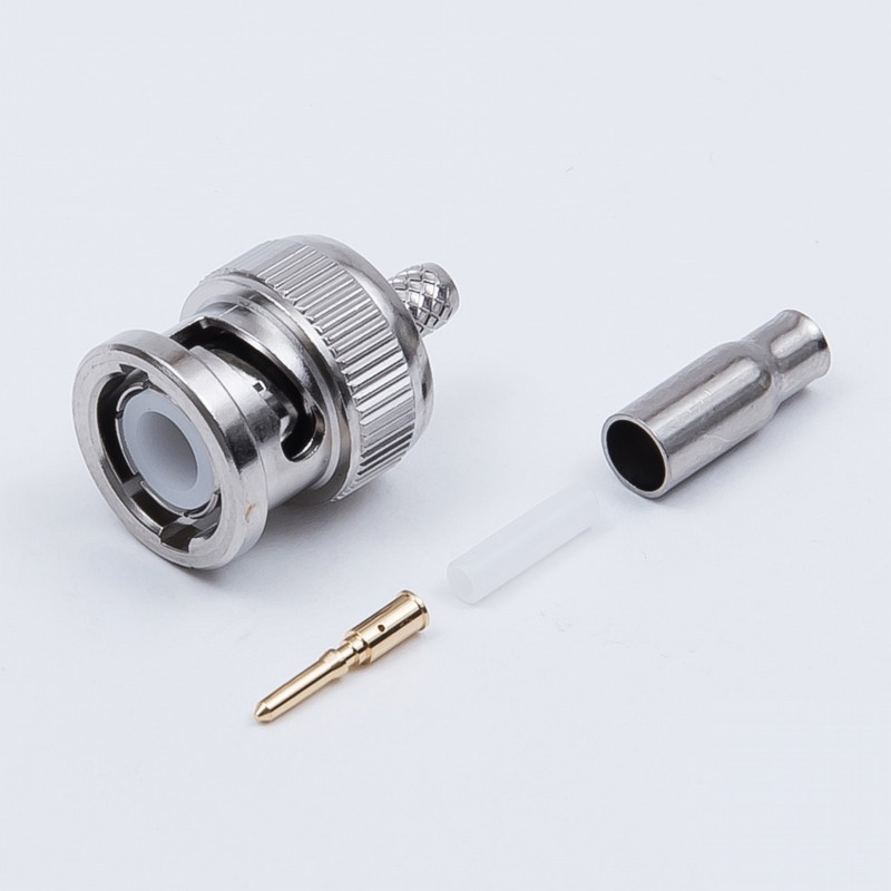 【カナレ BCP-LC3F 】×7個 CANALE 75Ω L型BNC圧着プラグ 75ΩBNC型プラグ [圧着式][L型] | コネクタ | カナレ電気