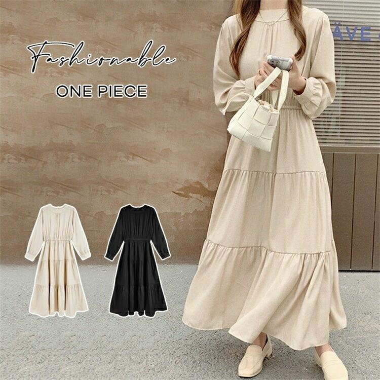 長袖フレアワンピース サイズ38 セール】 SHIPS any: エア ニードル クルーネック タック フレア