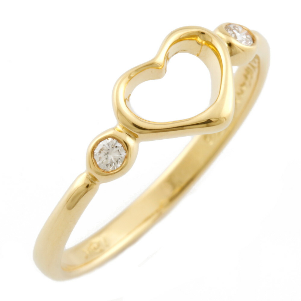楽天市場 送料無料 中古 Tiffany Co ティファニー K18 リング 指輪 ハート オープンハート ダイヤモンド 12号 レディース おしゃれ かわいい おすすめ ギフト プレゼント 18金 K18ゴールド Bj ｒ ｋ リサイクルキング