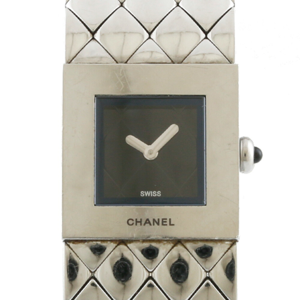 楽天市場 送料無料 中古 Chanel シャネル Ss 腕時計 マトラッセ シルバー ブラック レディース おしゃれ かわいい おすすめ ギフト プレゼント ステンレススチール ｒ ｋ リサイクルキング
