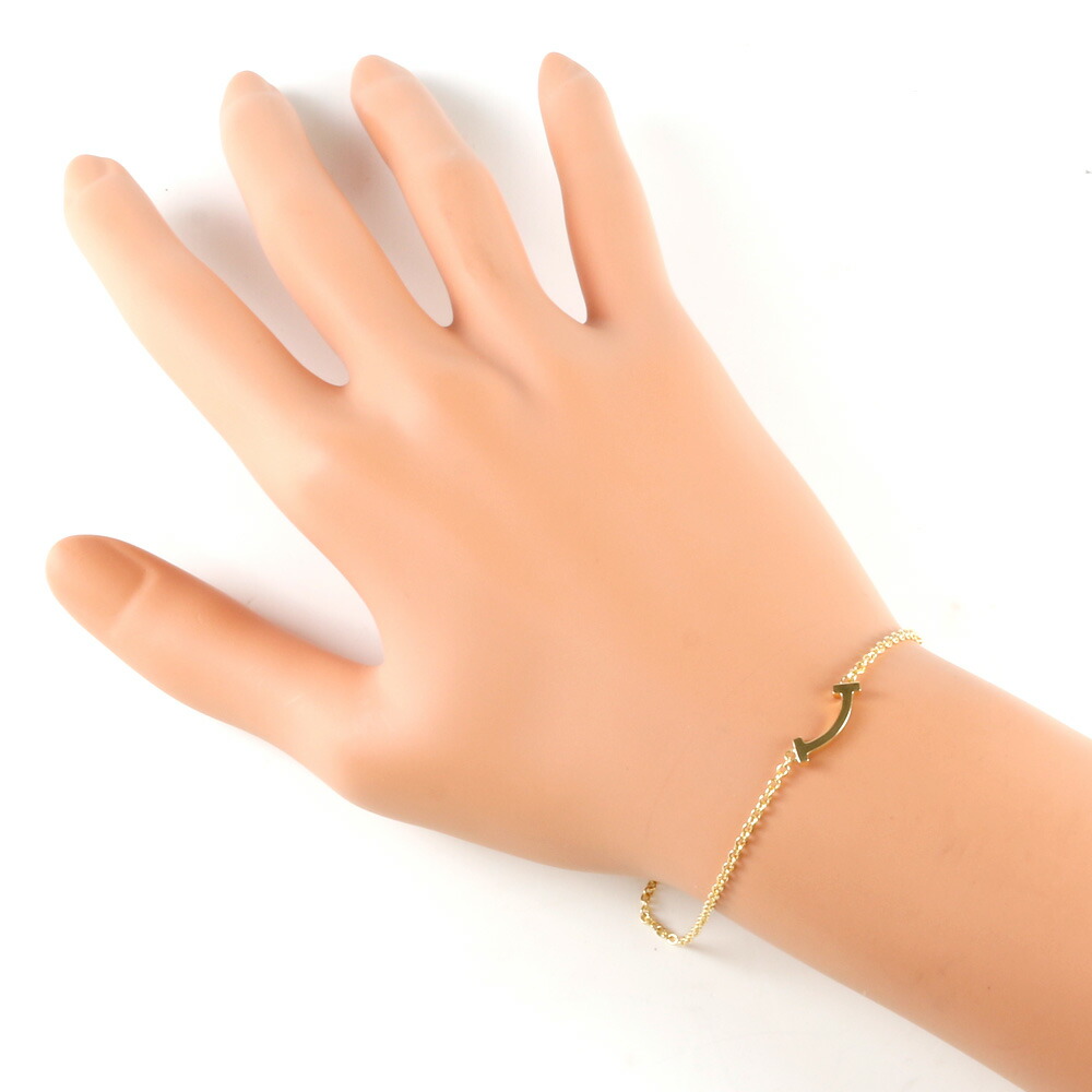 楽天市場 送料無料 中古 Tiffany Co ティファニー K18 ブレスレット Tスマイル ミニ ゴールド レディース おしゃれ かわいい おすすめ ギフト プレゼント 18金 K18ゴールド Bj ｒ ｋ リサイクルキング