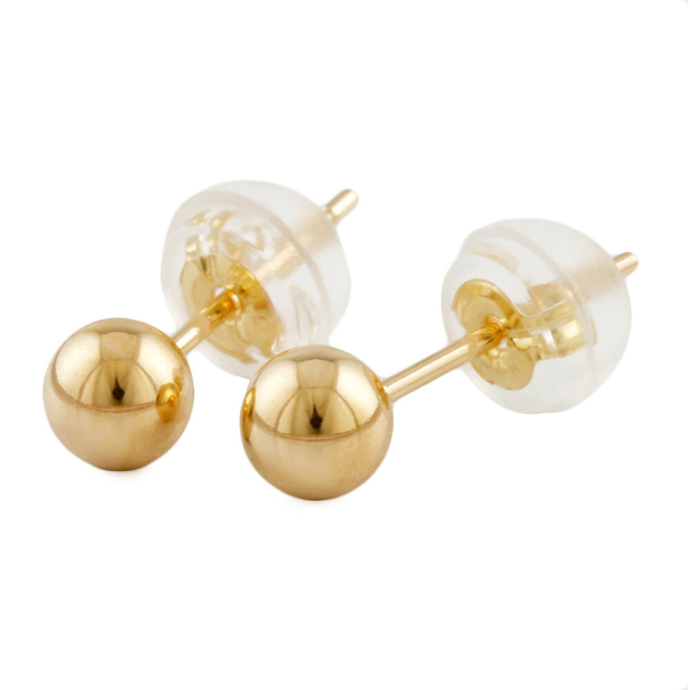 新品 K18 ピアス 丸玉 4mm ボール ゴールド レディース おしゃれ かわいい おすすめ ギフト プレゼント 18金 K18ゴールド｜Ｒ＆Ｋ　リサイクルキング