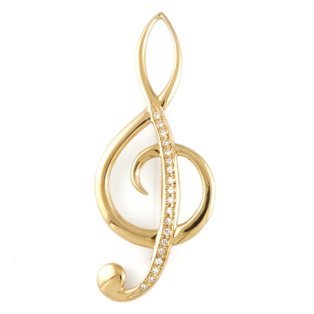 送料無料 中古 K18 ブローチ ダイヤモンド D0 333 ト音記号 ゴールド レディース おしゃれ かわいい おすすめ ギフト プレゼント 18金 K18ゴールド Sh Mozago Com