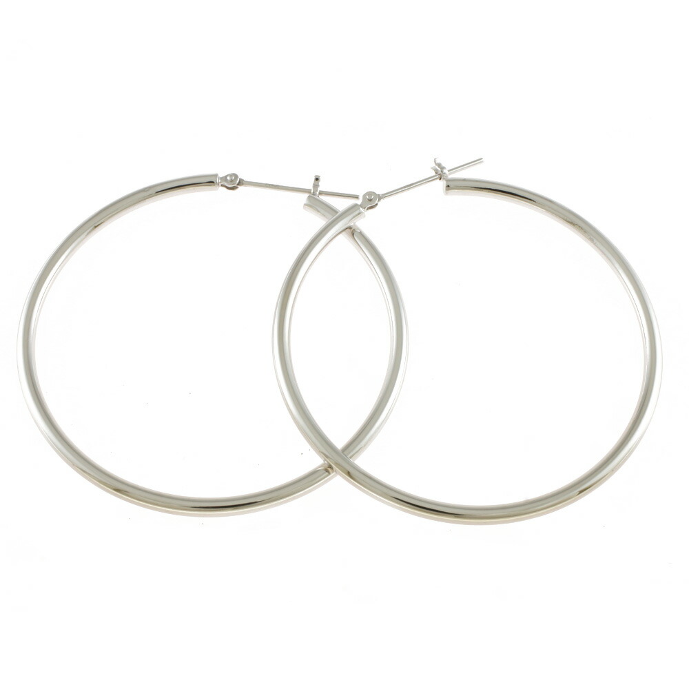 送料無料 新品 Pt900 ピアス 2 40 フープ 配管 シルバーグレイ レディース かっこ良い 愛おしい おすすめ 付け届け 配物 Pt900プラチナ アンティーク ジュエリー ピアス Educaresemocionar Com
