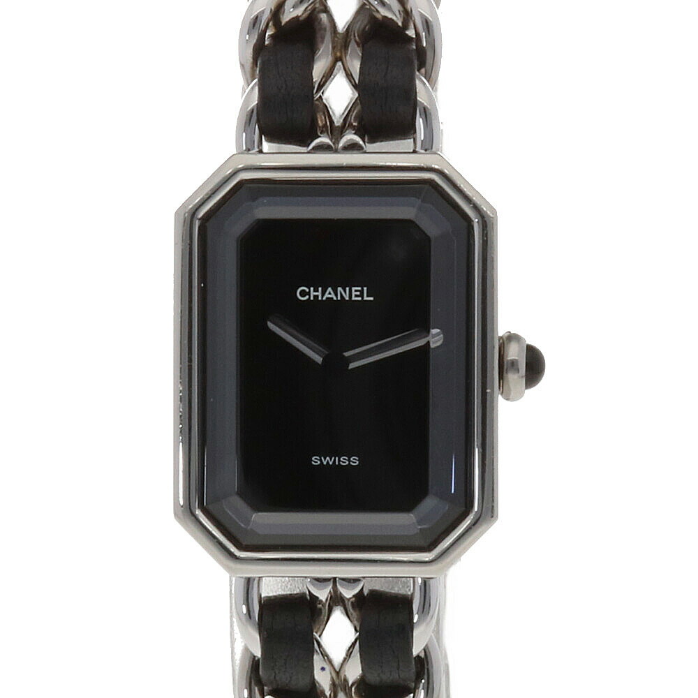 送料無料 中古 Chanel シャネル Ss 腕時計 エレガント ブレスレット プルミエール M H0451 シルバー ブラック レディース おしゃれ かわいい おすすめ ギフト プレゼント ステンレススチール レザー Sh Bim Psicologosancora Es