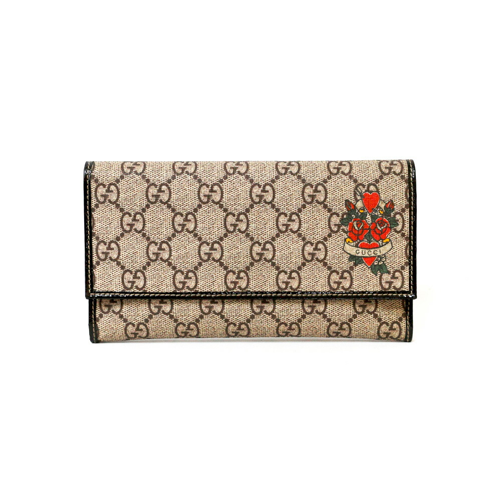 新しいエルメス 中古 グッチ Gucci 長財布 Gg ハート バラ Ggスプリームキャンバス 財布 Www Reinnec Cl