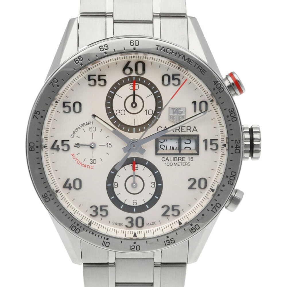 送料無料 中古 Heuer タグホイヤー Ss リストウオッチ カレラ クロノ キャリバー16 Cv2a11 シルヴァー 白さ メンズ かっこ良い かっこいい おすすめ 贈品 土産 不錆鋼スチル Sh Bim Chiropractickc Com
