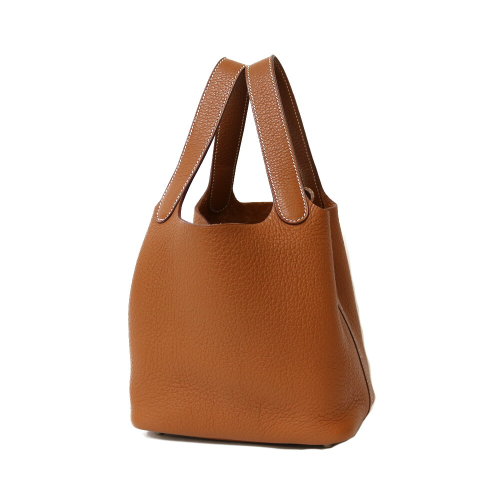 若者の大愛商品 送料無料 中古 かばん カバン 鞄 レザー Bim プレゼント ギフト おすすめ かわいい おしゃれ レディース ブラウン ブラウン ピコタンロック ハンドバッグ エルメス Hermes レディースバッグ Williamsav Com