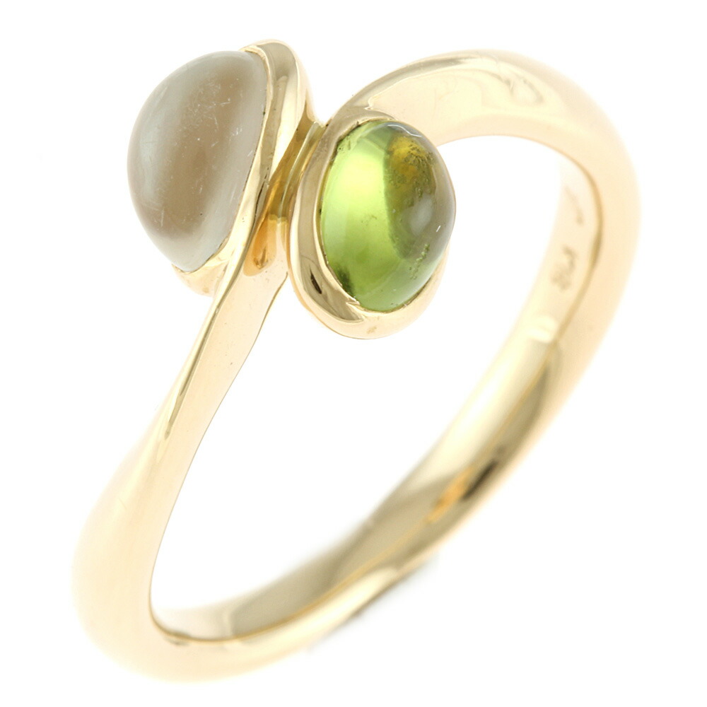 ヨンドシー　リング　ダイヤ　アクアマリン　K18 PG 8号　指輪　4℃ 4℃ ヨンドシー アクアマリン 2連 リング・指輪 K18イエロー