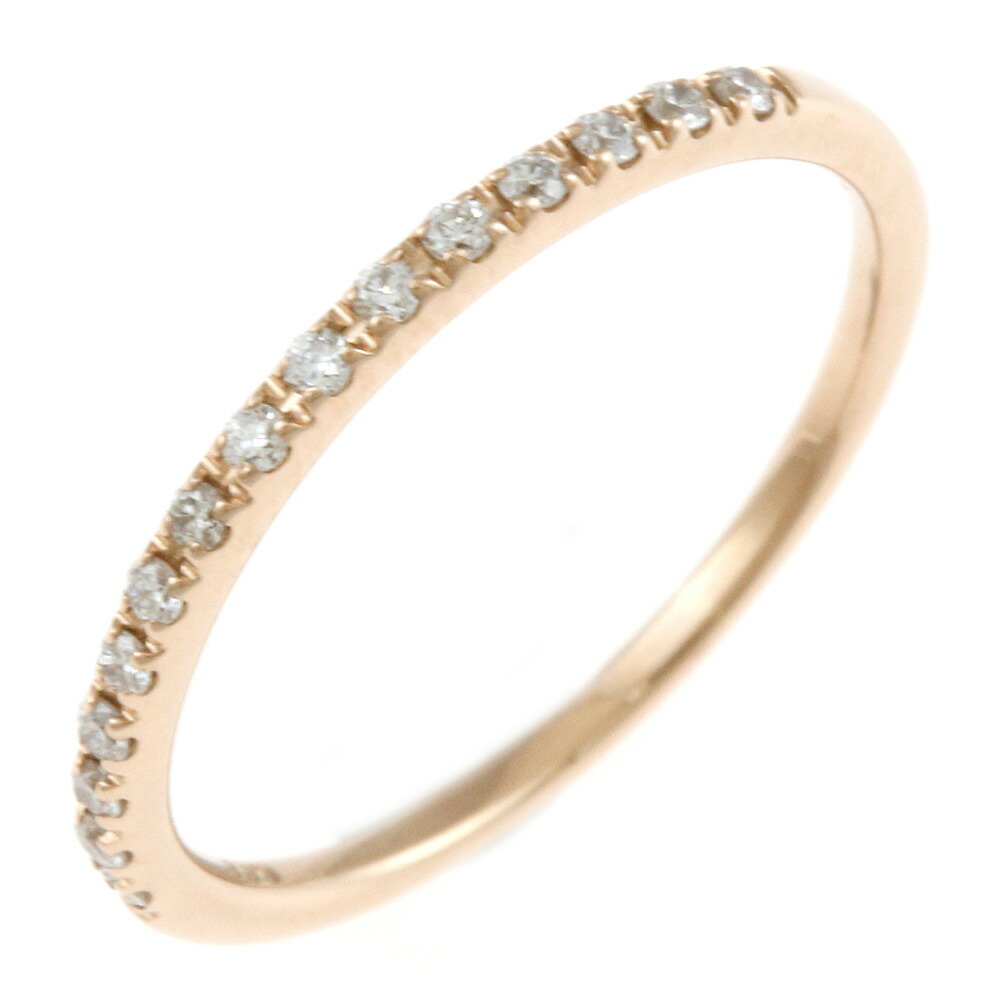 送料無料 中古 Star Jewelry スタージュエリー K18pg リング 指輪 華奢 ハーフエタニティ ダイヤモンド 6号 ピンク レディース おしゃれ かわいい おすすめ ギフト プレゼント 18金 K18ピンクゴールド Sh Bj Bim アクセサリー アクセ リング 指輪 Maf Gov Ws