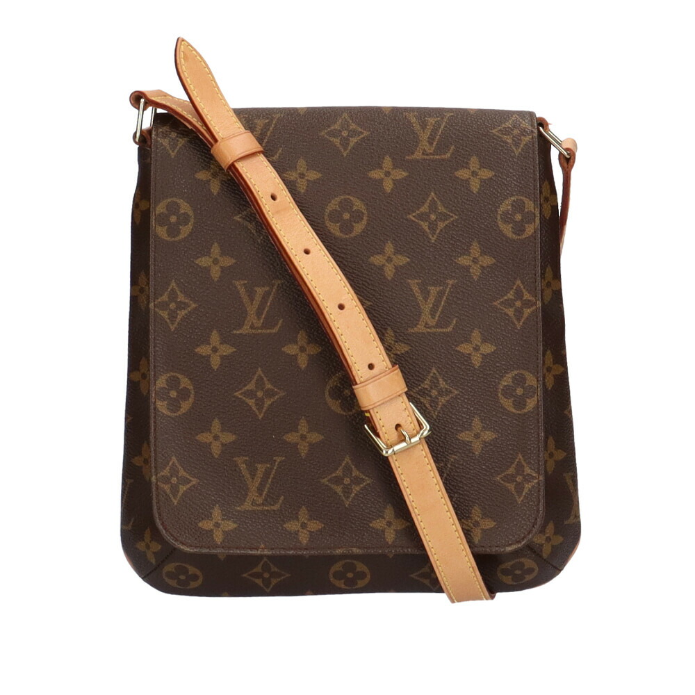 極 美品 ルイヴィトン モノグラム レザー ショルダーバッグ ブラウン LOUIS VUITTON 極 美品 ルイヴィトン アマゾン モノグラム ロゴ