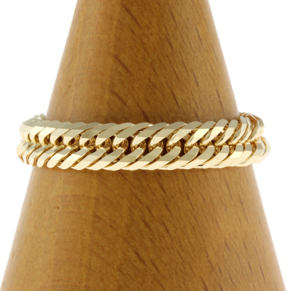 K18喜平リング　みんく K18 6.6mm幅 28号 喜平チェーンリング 新品 18金 喜平リング