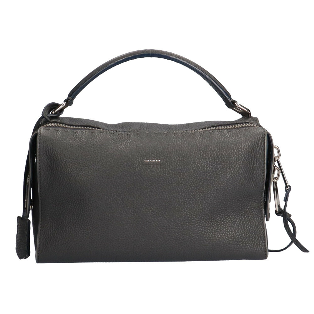 値頃 フェンディ FENDI レイ セレリア ショルダーバッグ レザー グレー 