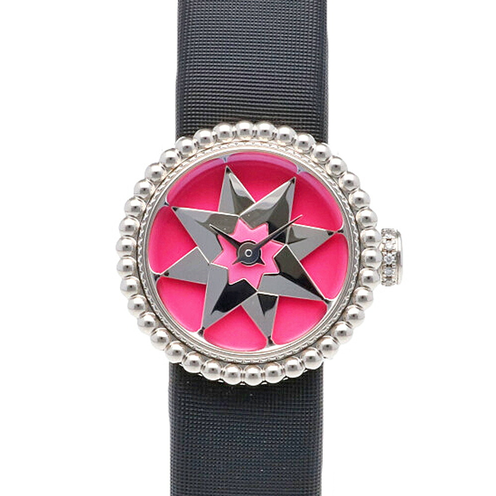 【百貨店SALE 20%OFF】 ディオール Christian Dior ラ ミニ 恒星日 ドゥ クリスチャンディオール ウオッチ 時辰儀 ステンレス鋼スチール写真 石英 レディース 1年引きうける 中古