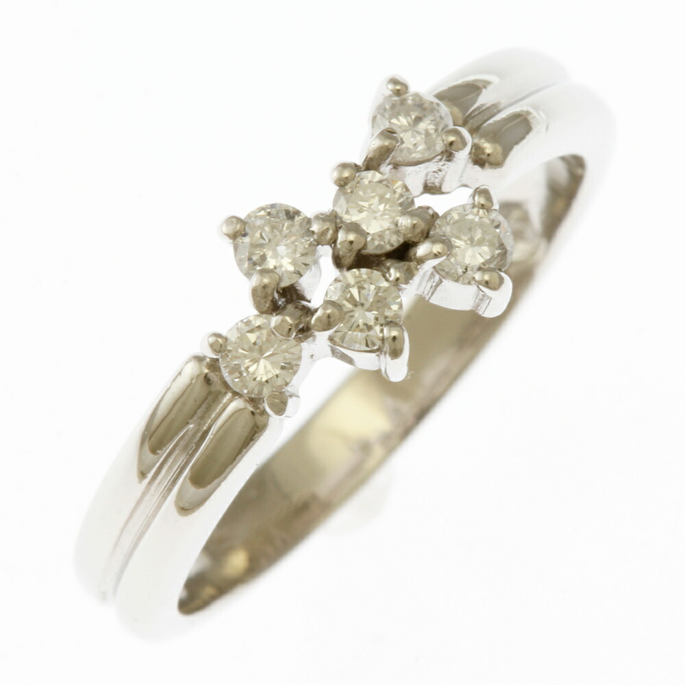 リング 指輪 10号 Pt900プラチナ ダイヤモンド 0.24ct レディース 中古