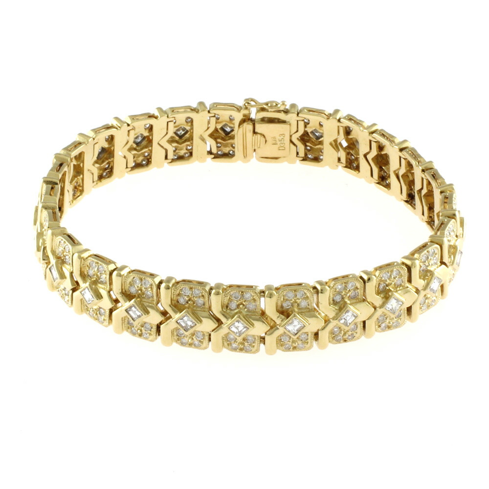 ブレスレット 18金 ダイヤモンド 3.53ct レディース 中古