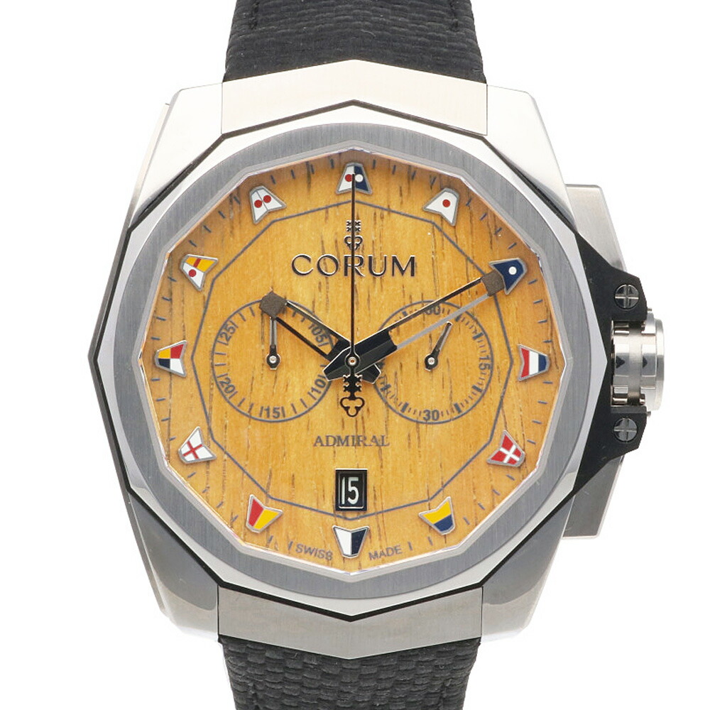 CORUM コルム純正 ステンレス尾錠 革バンド ラグ幅17mm CORUM コルム