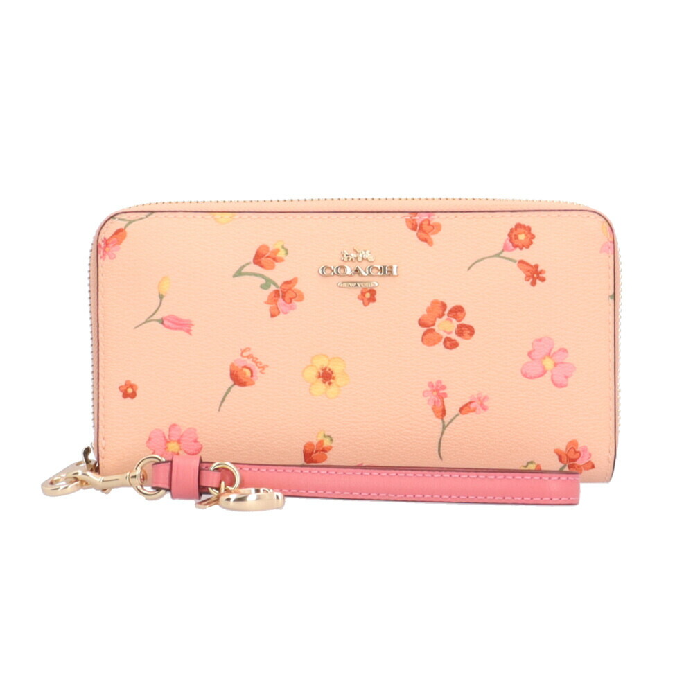 コーチ ミスティカルフローラルプリント 長財布 コーチ PVC C9714 レディース COACH 中古