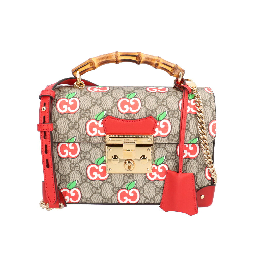 グッチ バンブー GGアップル ショルダーバッグ グッチ GGスプリームキャンバス 603221 520981 ブラウン レディース GUCCI 中古2way｜Ｒ＆Ｋ　リサイクルキング