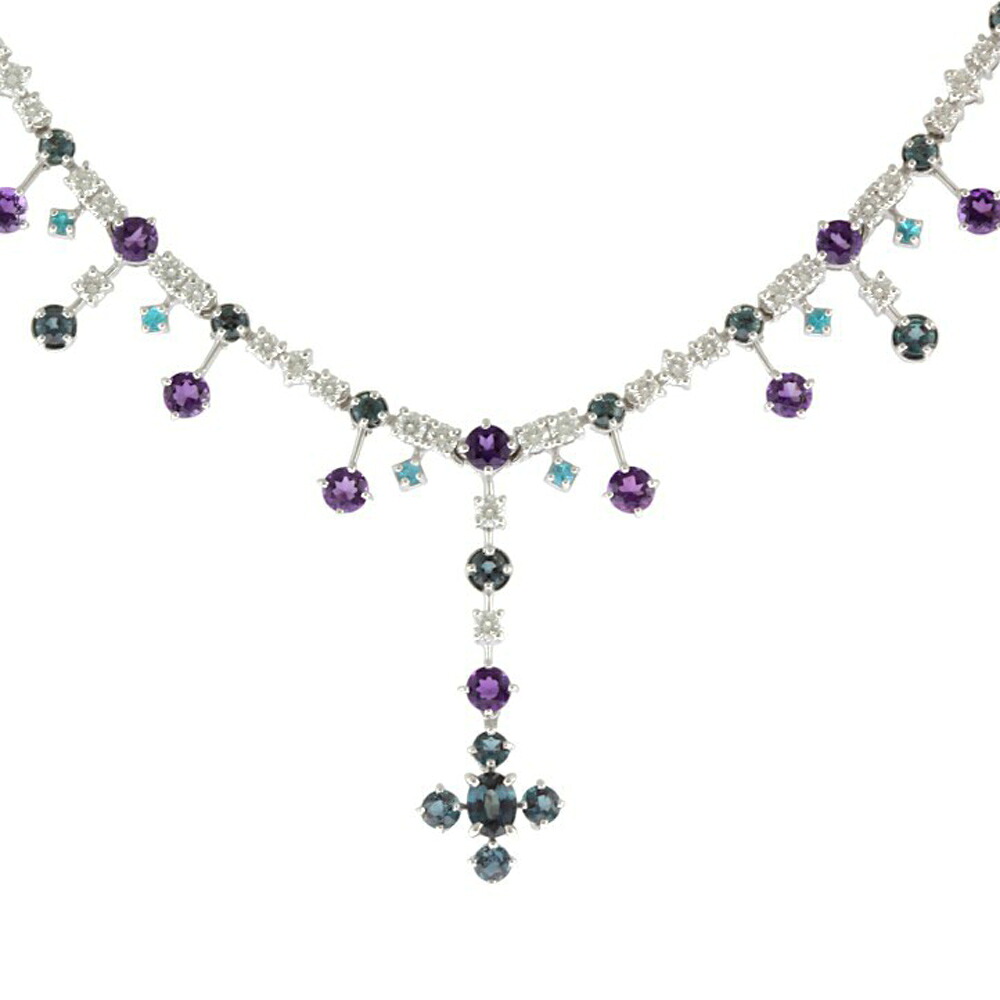 タサキ ネックレス タサキ 18金 アレキサンドライト パライバトルマリン 3.28ct レディース TASAKI 中古CGL鑑別書 天然トルマリン パライバトルマリン