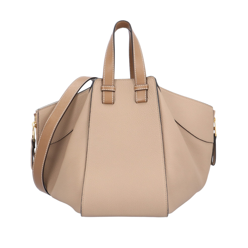 ロエベ ハンモック スモール ショルダーバッグ ロエベ 子ウシ ベージュ レディース LOEWE 中古2way