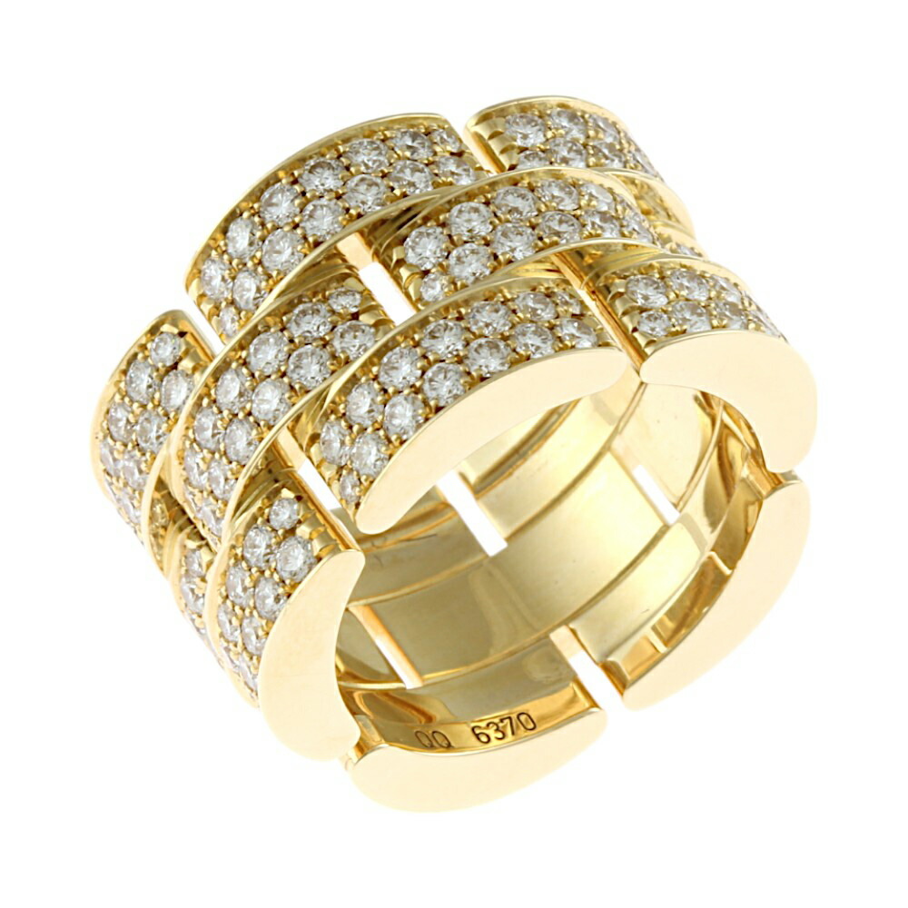 カルティエ マイヨンパンテール ダイヤモンド リング 指輪 カルティエ 13号 18金 ダイヤモンド レディース CARTIER 中古