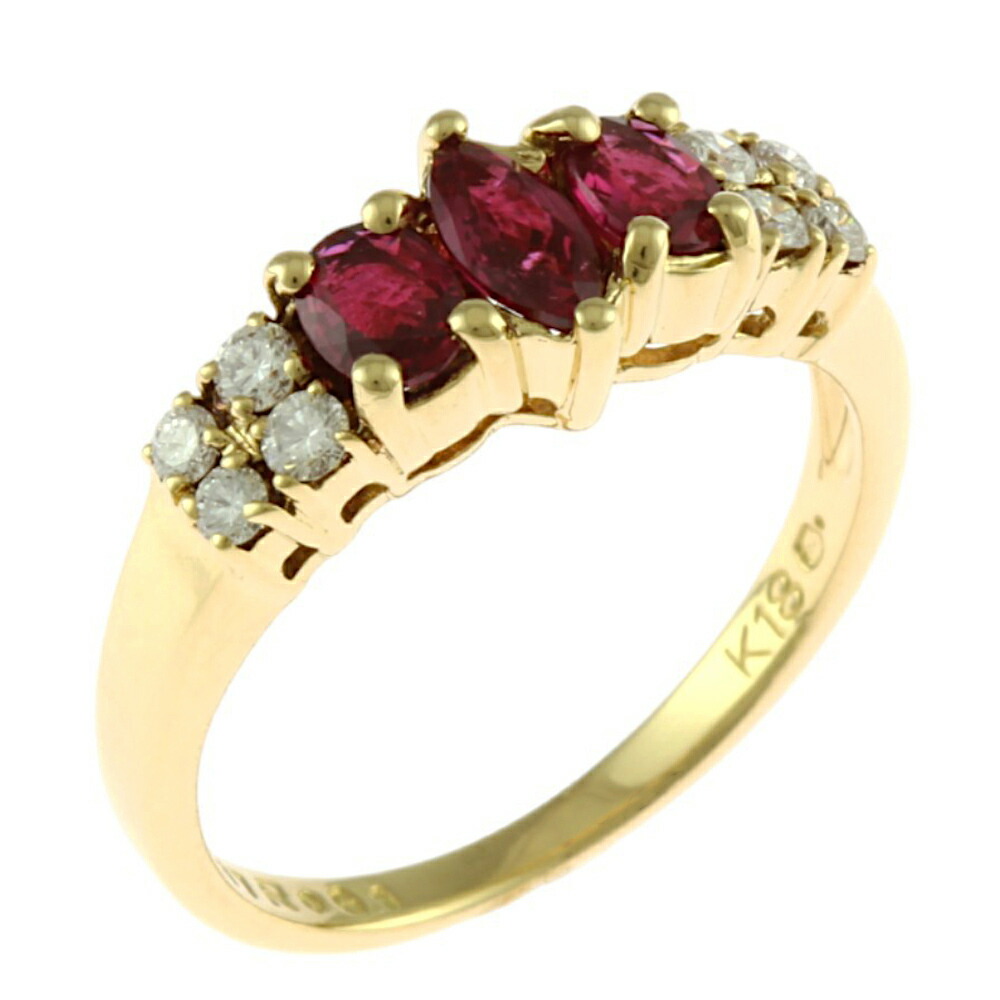 楽天市場】ミキモト MIKIMOTO K18YG ルビー ダイヤモンド リング