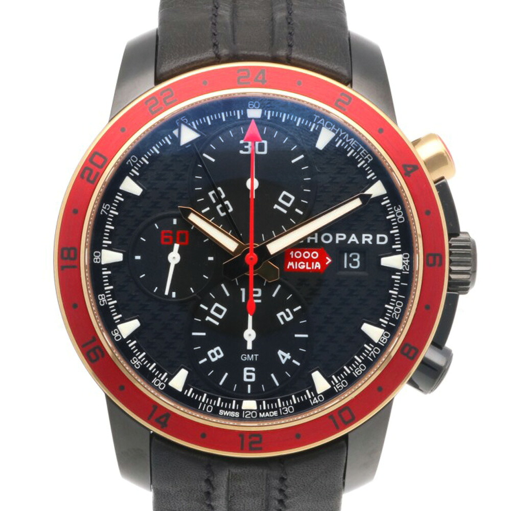 ショパール ミッレリア ザガード 腕時計 時計 ショパール ステンレススチール 自動巻き メンズ 1年保証 Chopard 中古限定500本 クロノグラフ オーバーホール済