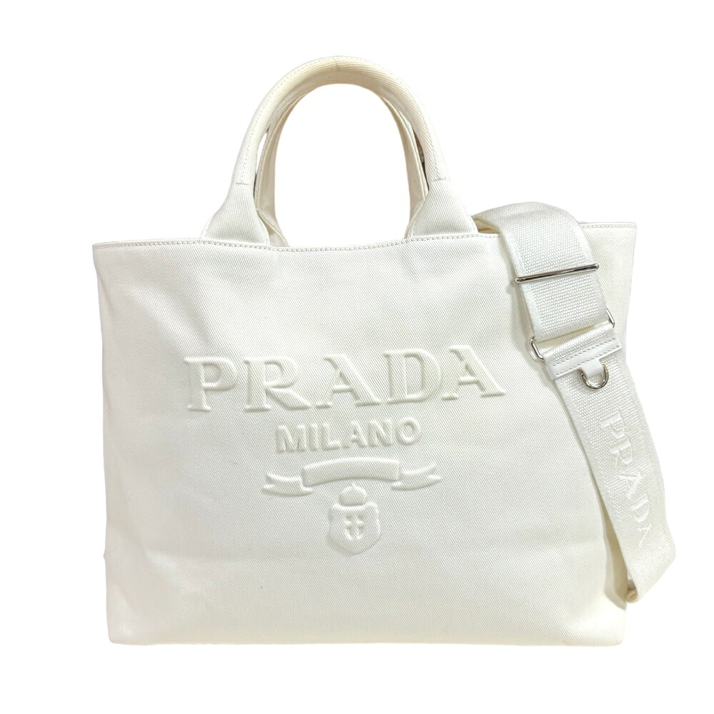 プラダ ショルダーバッグ プラダ 帆布 1BG395 白いこと レディース PRADA 中古2way