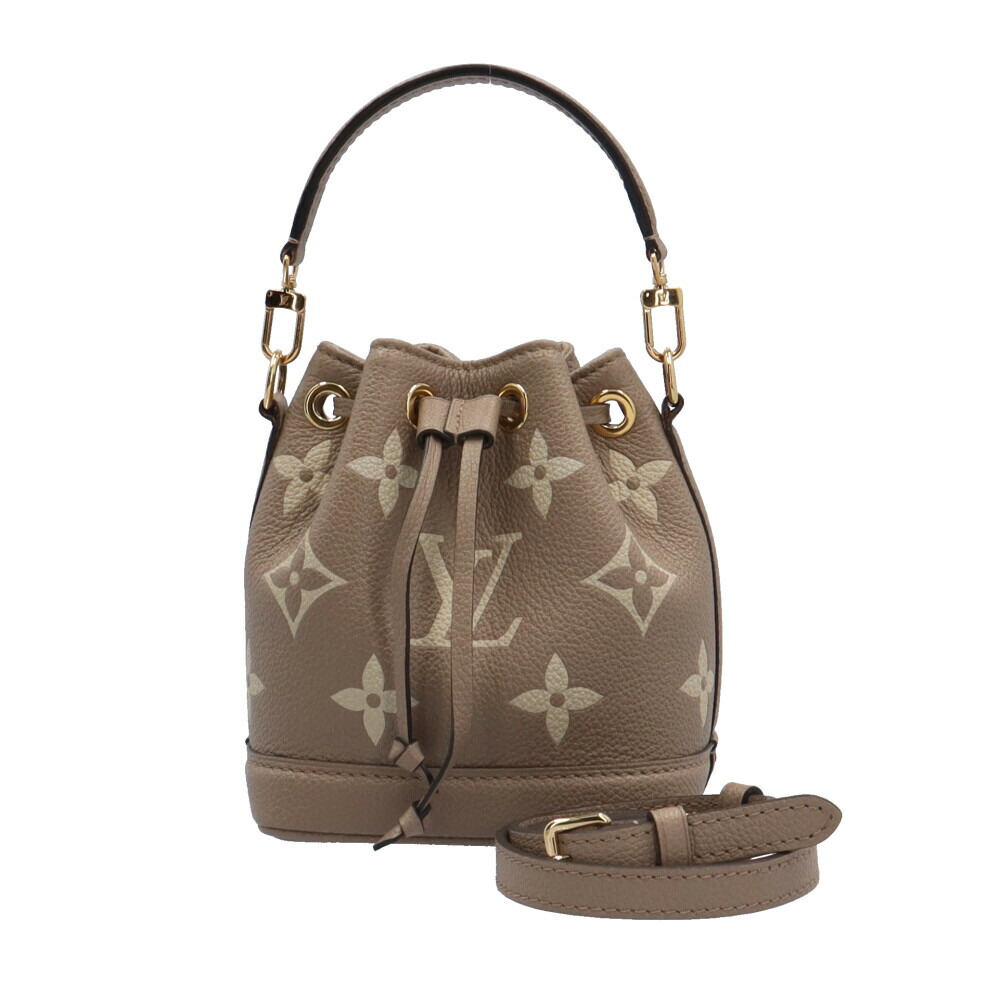 ルイヴィトン ナノ ノエ モノグラムジャガード ショルダーバッグ Ｍ83453 ホワイト レディース LOUIS VUITTON  中古 LOUIS VUITTON（ルイ・ヴィトン） ナノ ノエ モノグラムジャガード