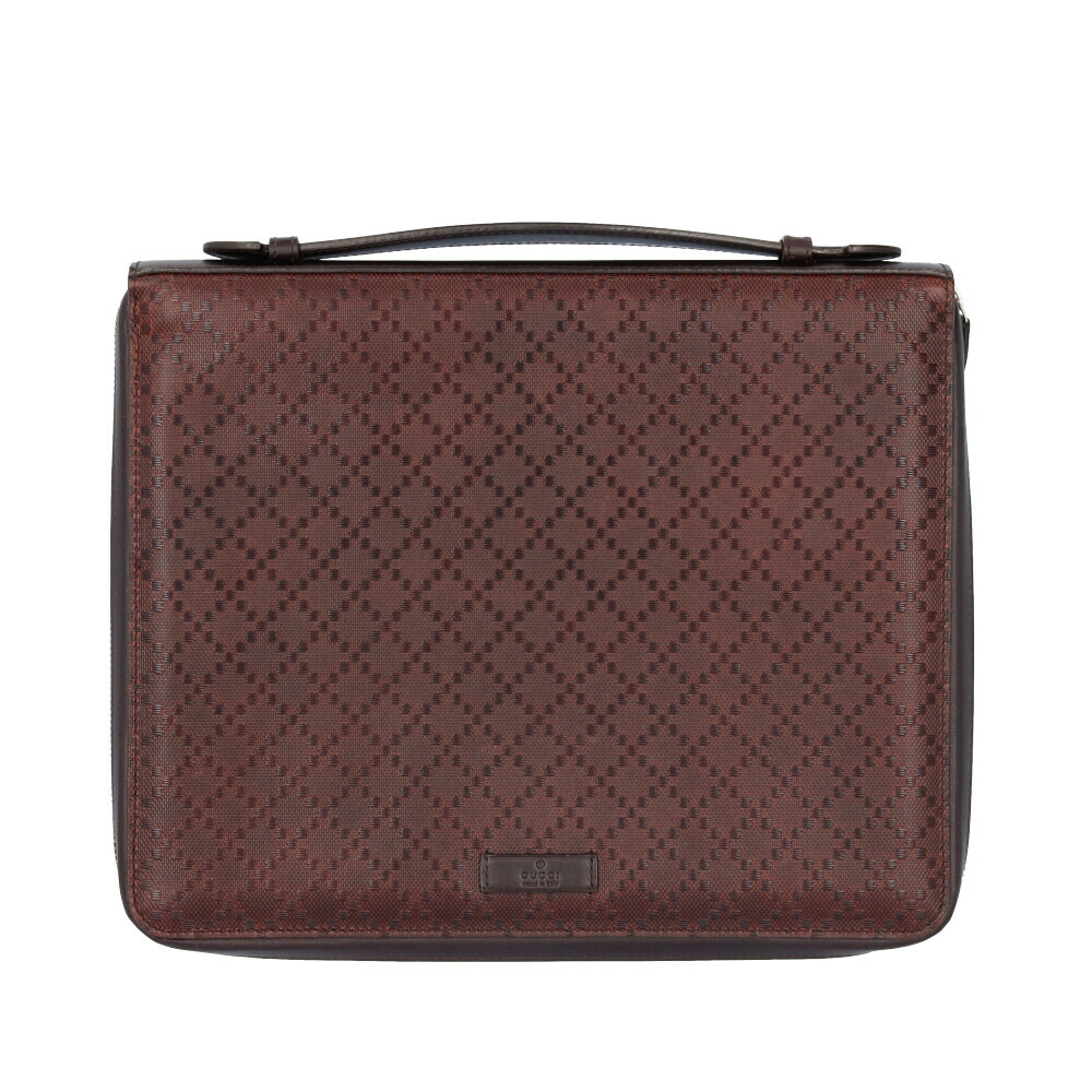 グッチ ディアマンテ 二つ目御徒面子 グッチ なめし革 309675 赤銅色 メンズ GUCCI 中古