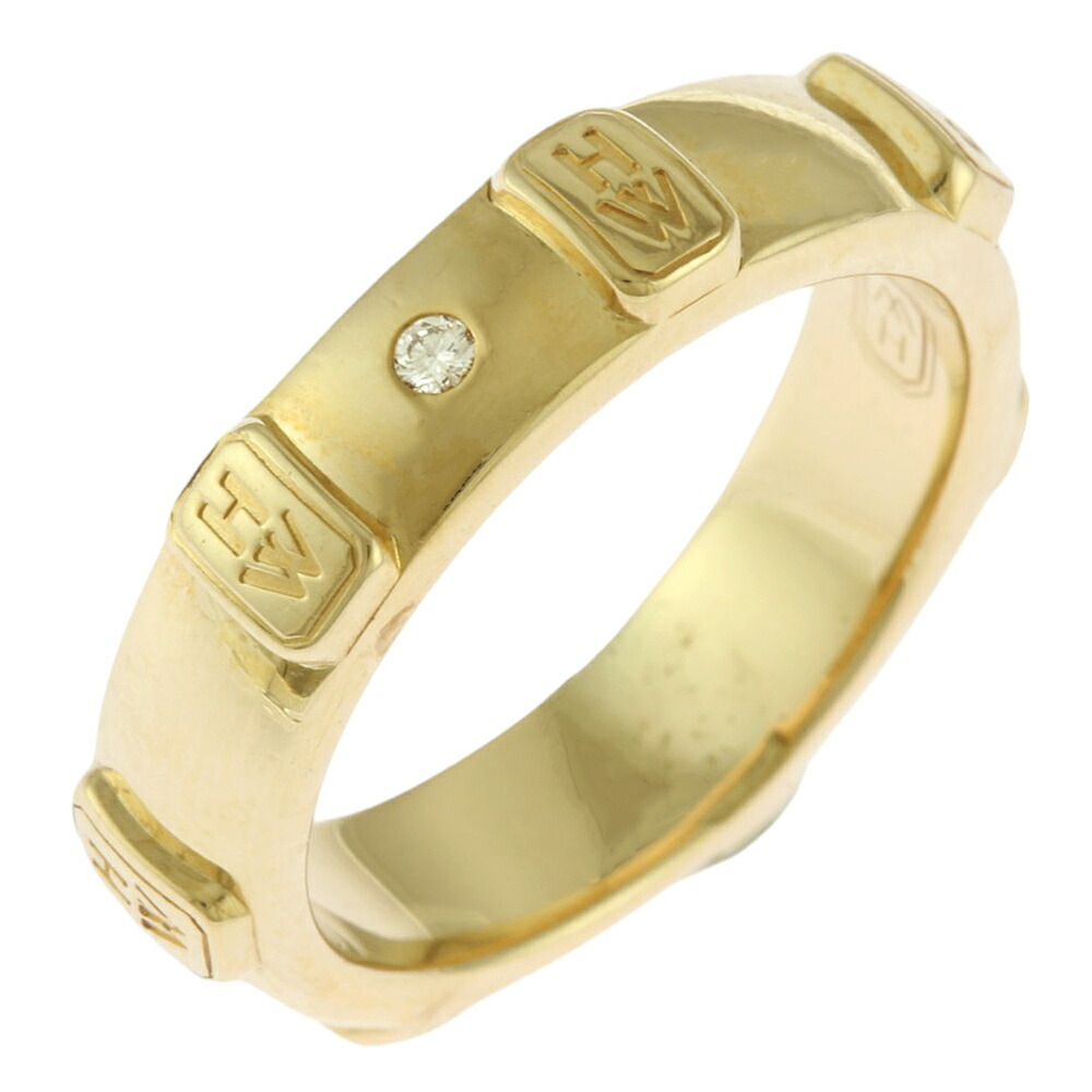 ハリーウィンストン HWロゴ リング 指輪 ハリーウィンストン 7.5号 18金 ダイヤモンド レディース HARRY WINSTON 中古 110,000円