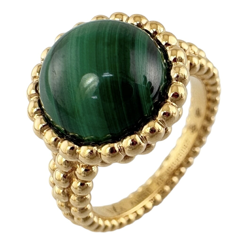 ヴァンクリーフ＆アーペル ペルレクルール リング 指輪 ヴァンクリーフ＆アーペル 9号 18金 マラカイト レディース Van Cleef & Arpels 中古