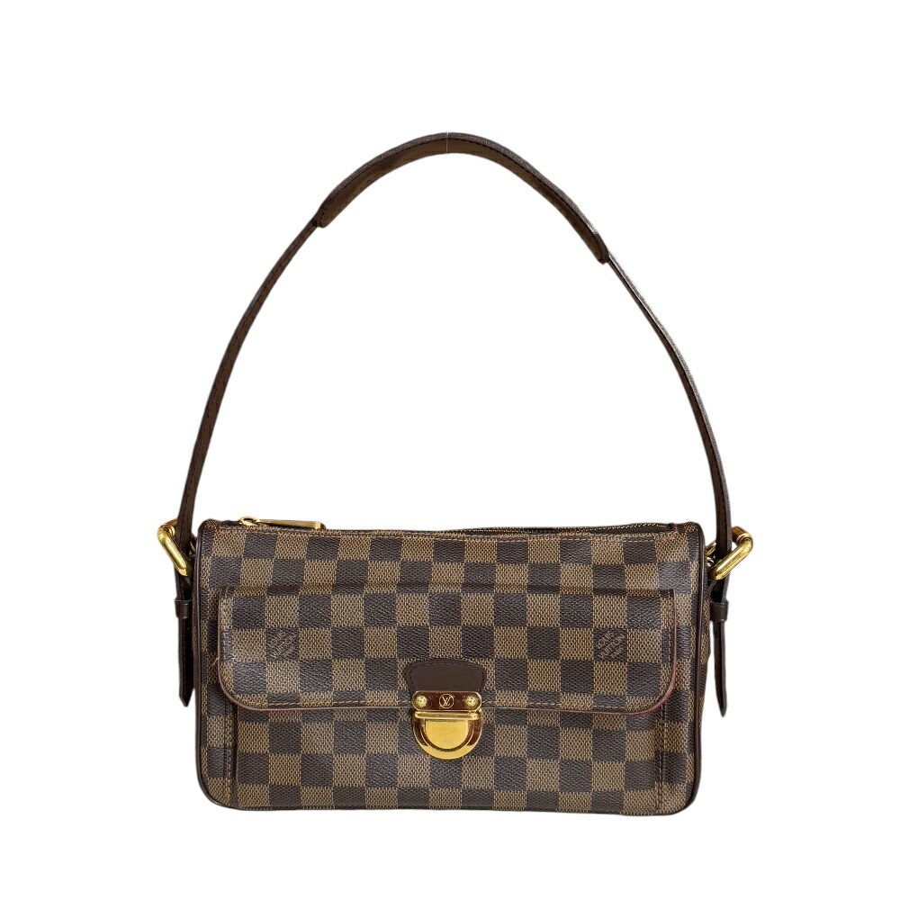 ルイヴィトン ラヴェッロGM ダミエ ショルダーバッグ ルイヴィトン ダミエキャンバス N60006 ブラウン レディース LOUIS VUITTON 中古