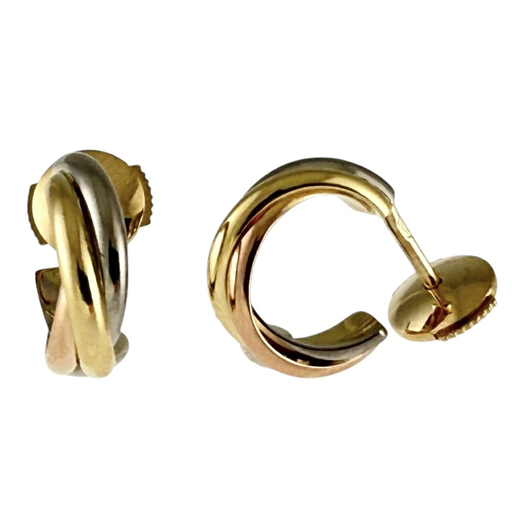 楽天市場】カルティエ トリニティ ピアス K18イエローゴールド/K18WG