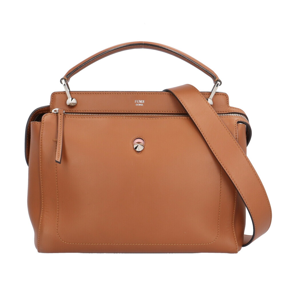 フェンディ 点点コム ショルダーバッグ フェンディ なめし革 8BN293 赤銅色 レディース FENDI 中古2way