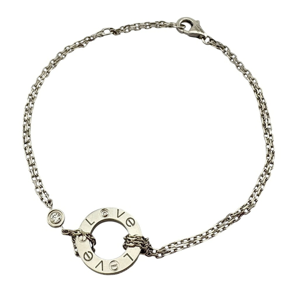 カルティエ ラブサークル ブレスレット カルティエ 18金 ダイヤモンド レディース CARTIER 中古２レン