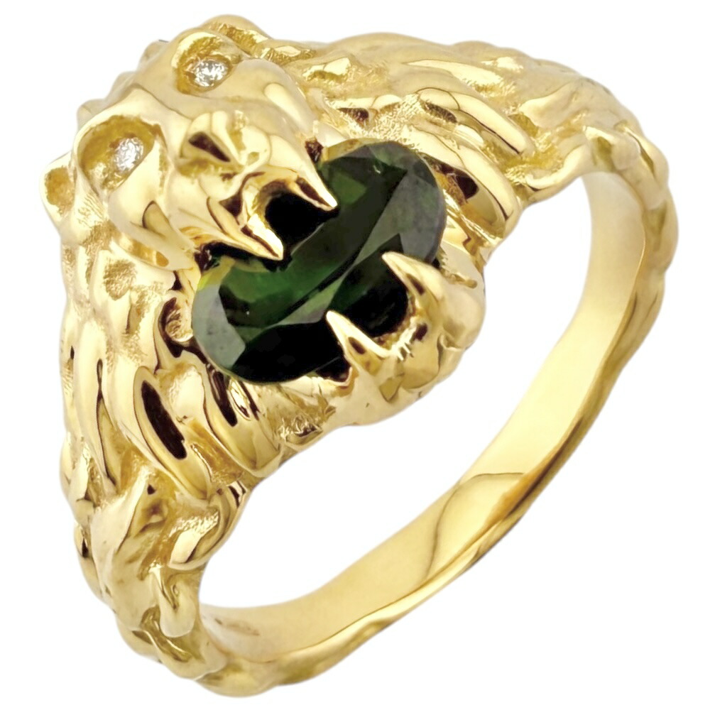 GUCCI グッチ ミケーレ期 ライオンヘッド リング S ゴールド 累積売上第1位【GUCCI☆グッチ】ライオンヘッド 18K リング