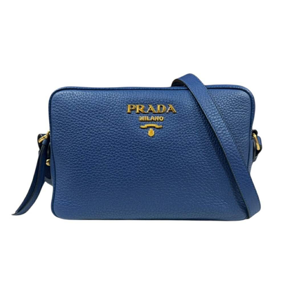 プラダ ショルダーバッグ プラダ なめし革 1BH079 青色 レディース PRADA 中古