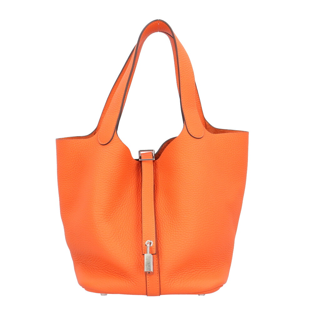 エルメス ピコタンロックMM ハンドバッグ エルメス トリヨンクレマンス オレンジ レディース HERMES 中古